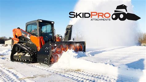 skid steer double auger snow blower